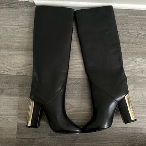 Jimmy Choo Rydea leather black knee-high boots